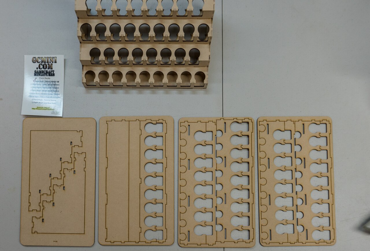 Paint Rack - 26mm "Upside Down", For Vallejo and Army Painter Style Dropper Bottles