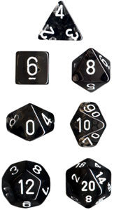 Translucent Polyhedral Smoke/white 7-Die Set