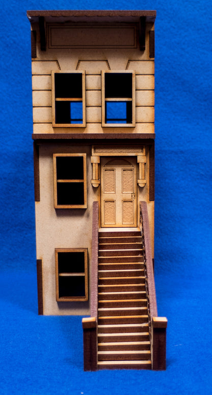 "Brownstone" Row House (MDF) - 28MMDF404