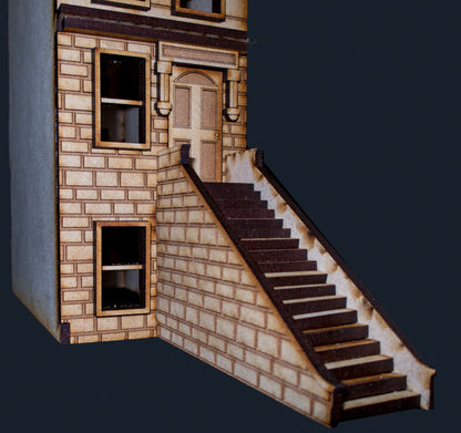 "Brownstone" Row House (MDF) - 28MMDF406