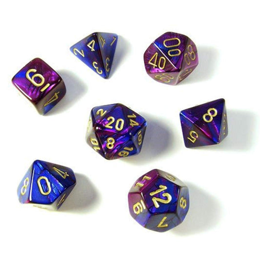 Gemini Polyhedral Blue-Purple/Gold 7-Die Set