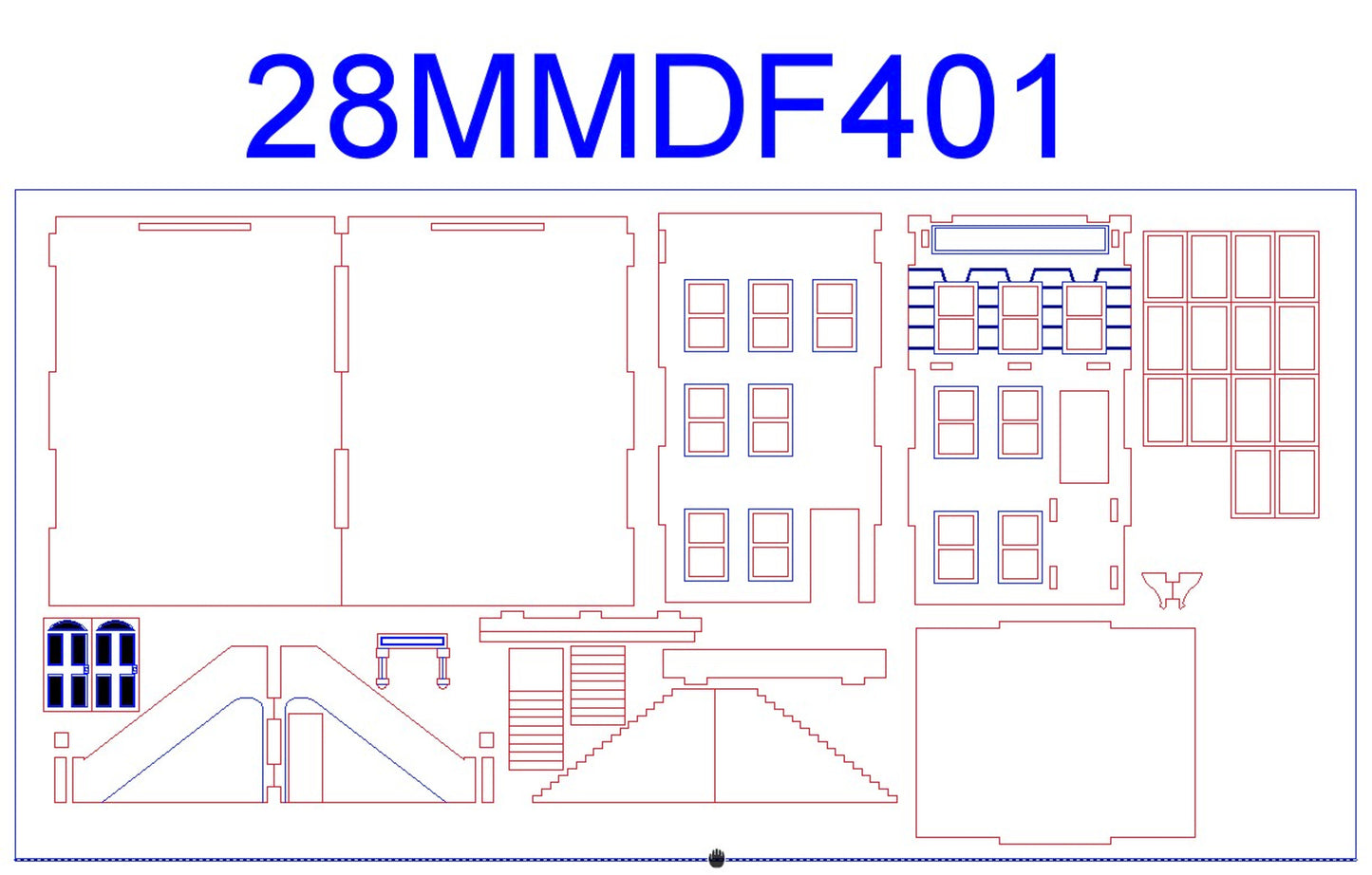 "Brownstone" Row House (MDF) - 28MMDF401