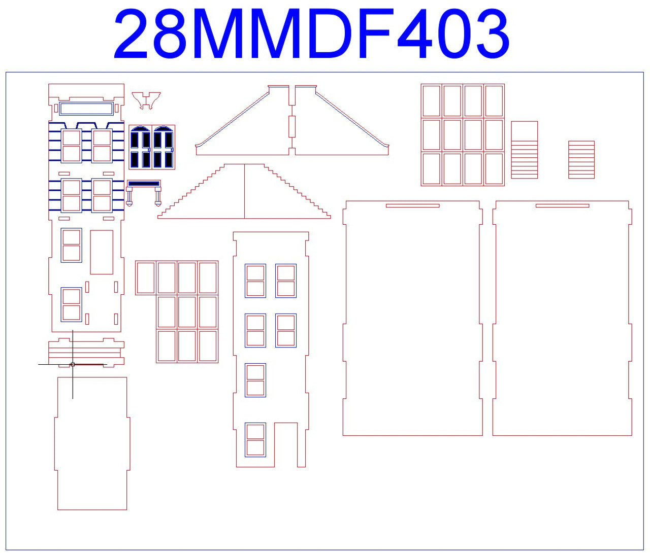 "Brownstone" Row House (MDF) - 28MMDF403