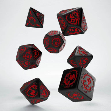 Dragons Dice Set Black/Red (7)