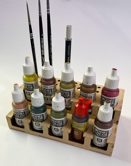 Paint Rack - 26mm, Mini For Vallejo and Army Painter Style Dropper Bottles