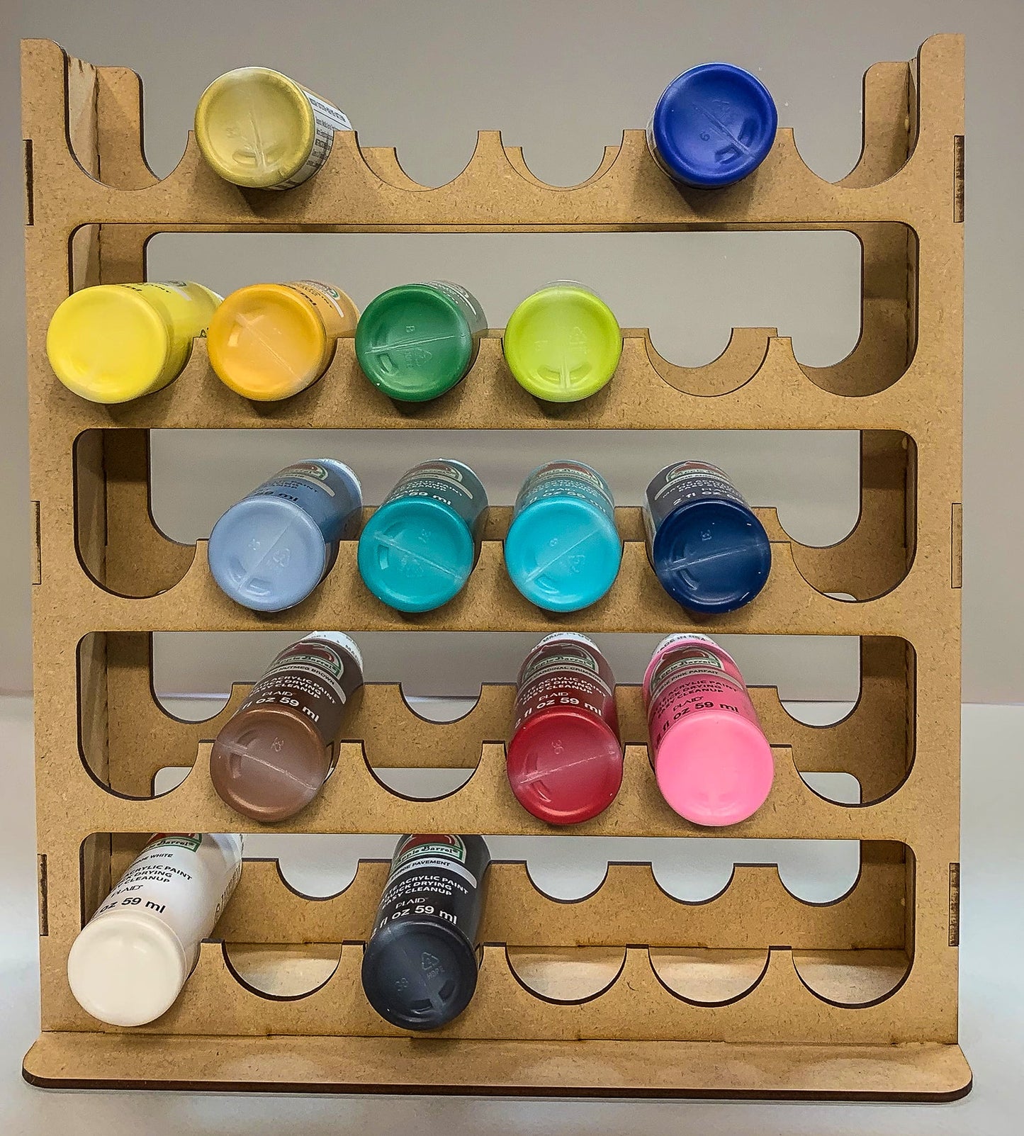 Vertical Paint Rack For 2oz Craft Paints - 36mm Diameter Bottles