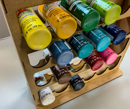 Vertical Paint Rack For 2oz Craft Paints - 36mm Diameter Bottles