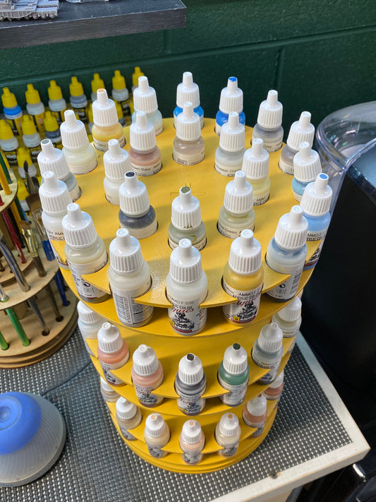 Rotating Paint Rack - For 26mm Dropper Bottles (AMMO, Vallejo, Army Painter, etc)