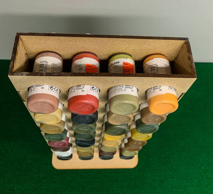 Vertical Paint Rack, Half - 26mm, For Vallejo and Army Painter Style Dropper Bottles